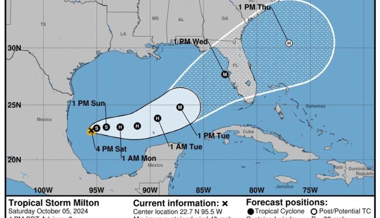 Se forma la tormenta tropical ‘Milton’ frente a costas de Veracruz