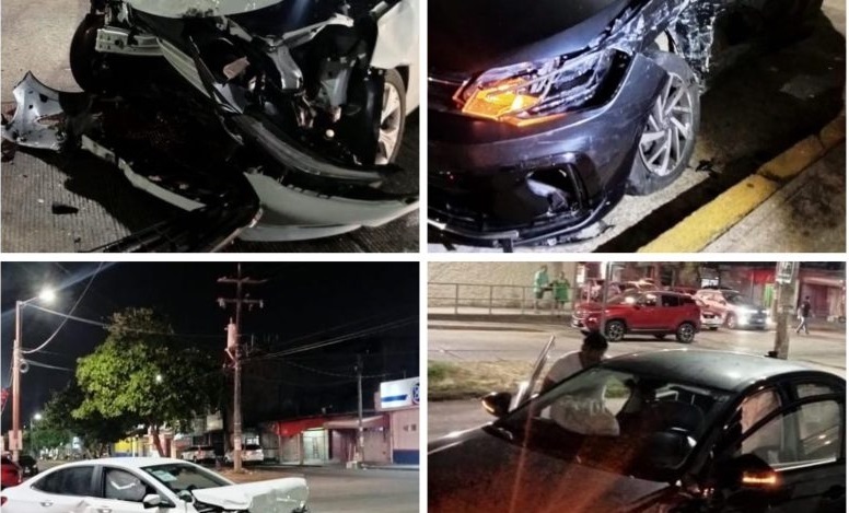 Accidente vial impacta frente al Mercado Morelos en Coatzacoalcos