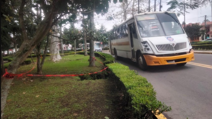 Advertencia para conductores en el Parque de los Berros