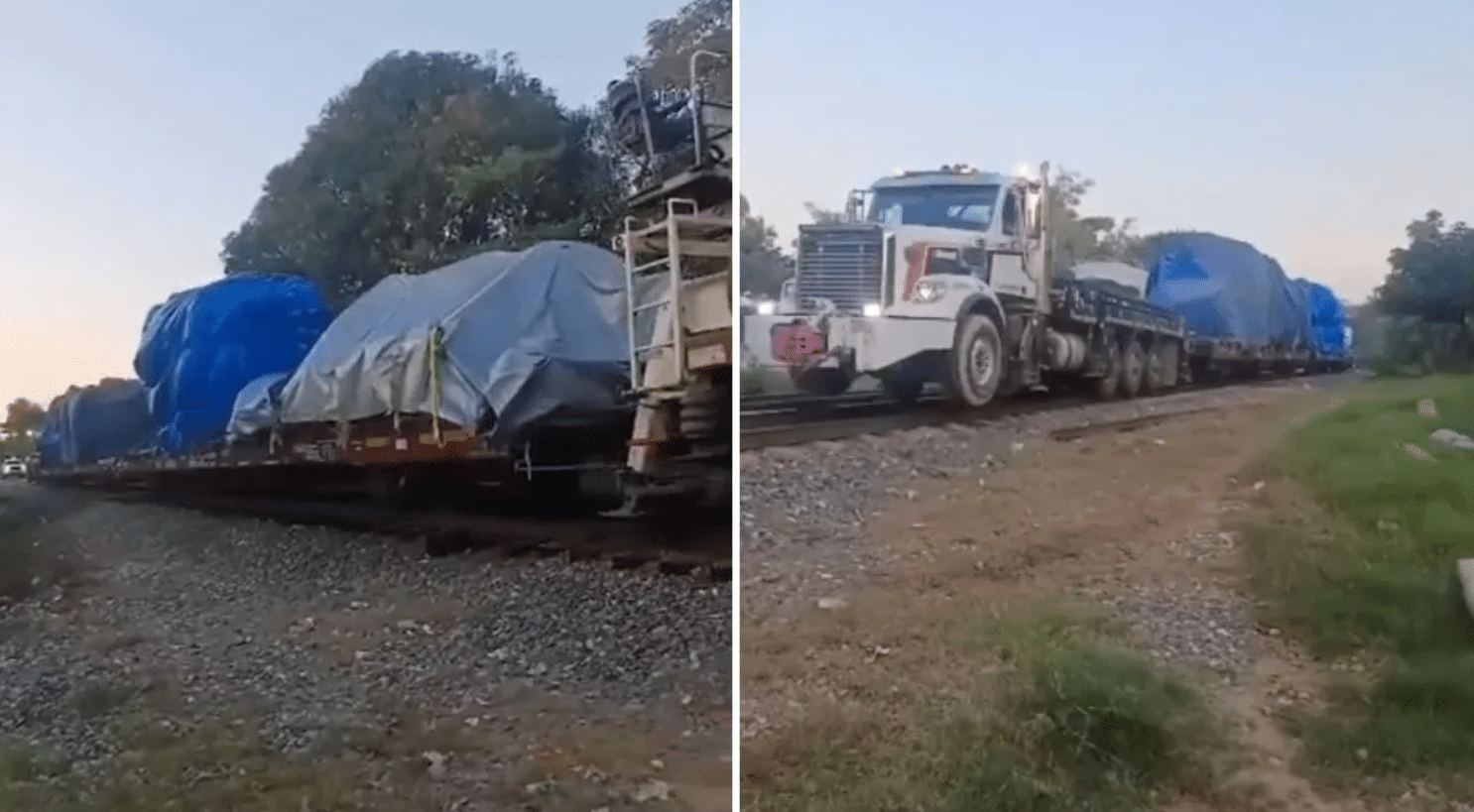 Restos de tren interoceÃƒÂ¡nico accidentado llegan a Coatzacoalcos