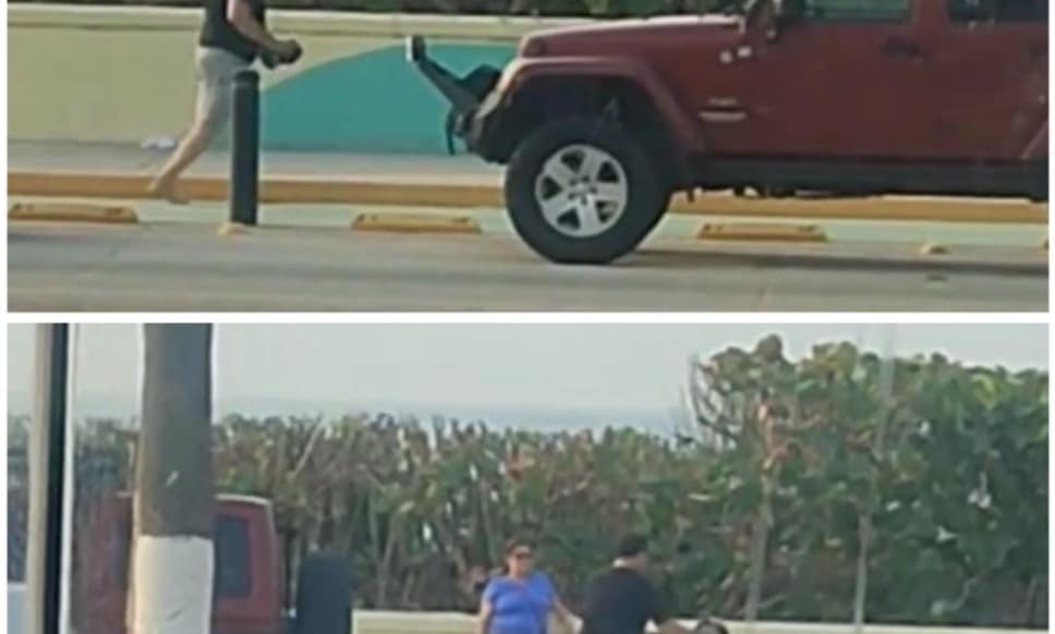 Ciudadano recolecta basura en el malecÃƒÂ³n de Coatzacoalcos