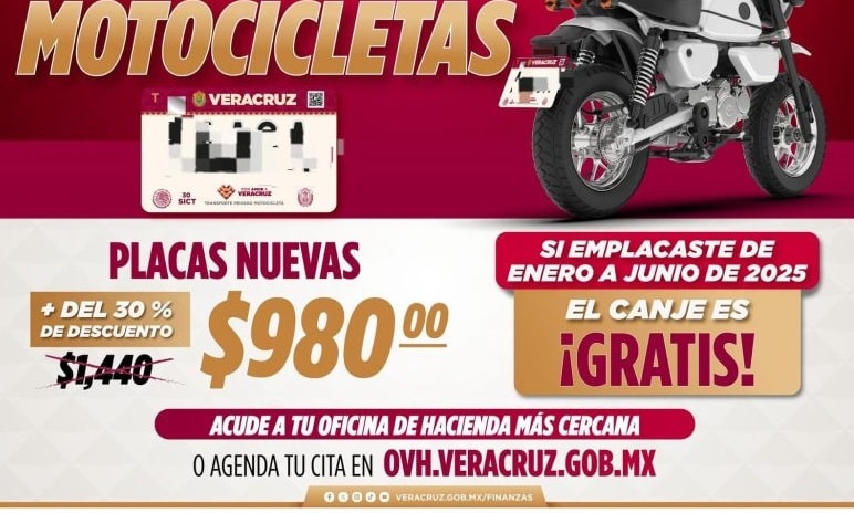 Coatzacoalcos emplaca motocicletas por primera vez con Sefiplan