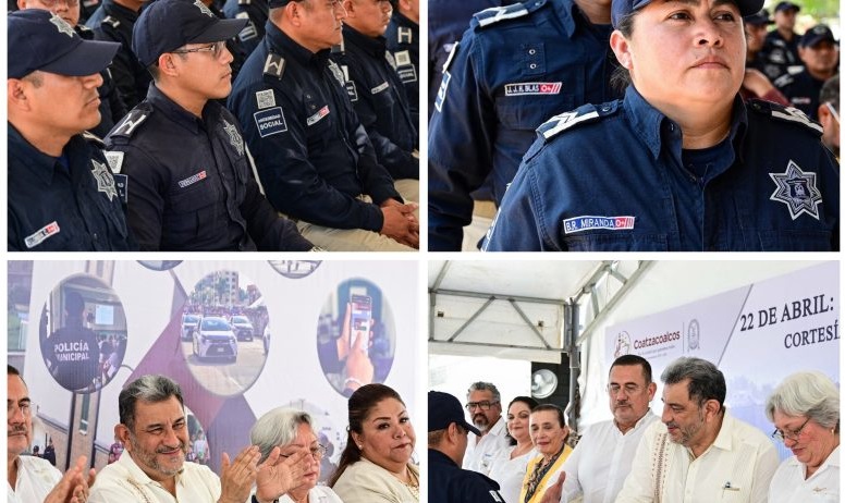 Coatzacoalcos honra a sus policÃƒÂ­as por compromiso y valÃƒÂ­a
