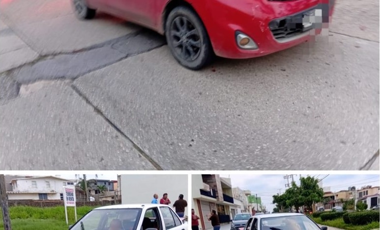 Conductor ebrio choca taxi en Coatzacoalcos y es detenido