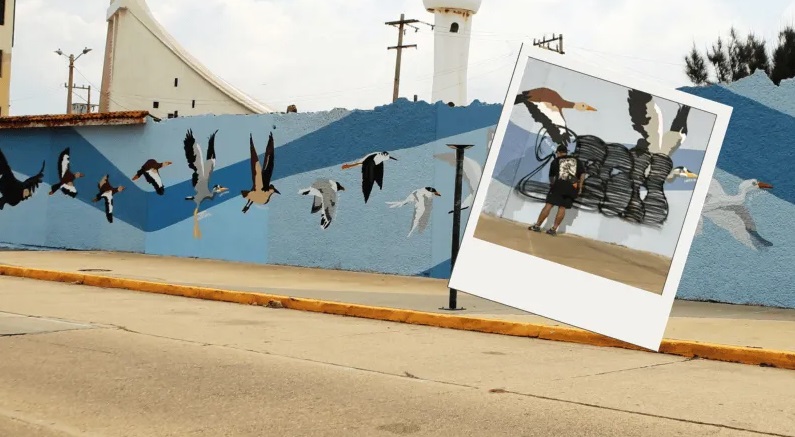 Denuncia por daño a mural emblemático en Coatzacoalcos