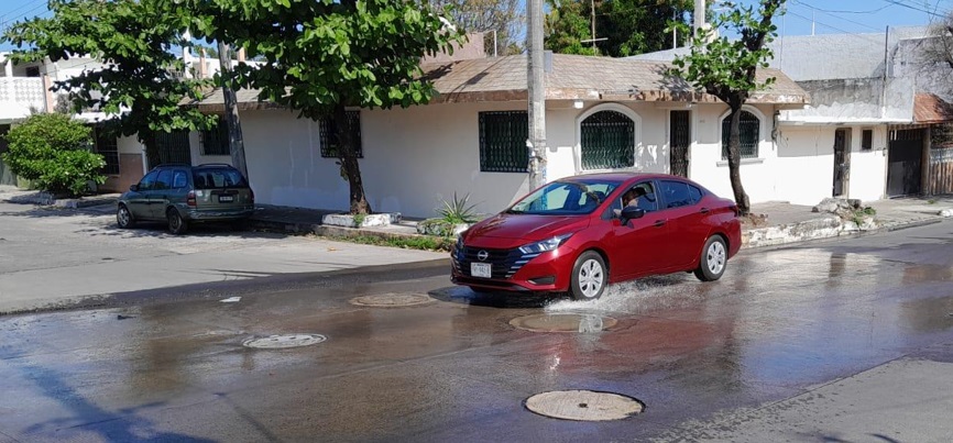 Fuga de aguas negras afecta la Avenida YÃƒÂ¡ÃƒÂ±ez en Veracruz