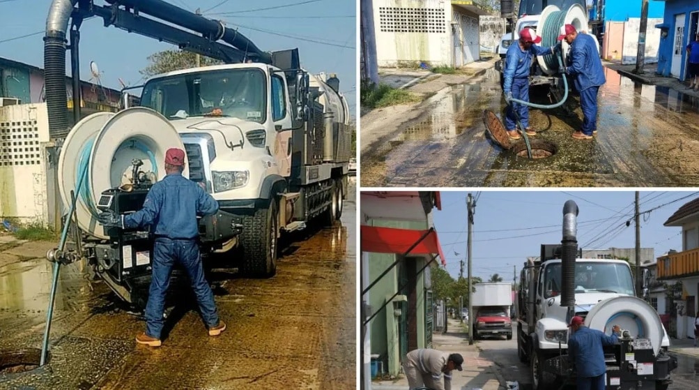 Gobierno de Coatzacoalcos soluciona problemas de aguas negras en Gaviotas