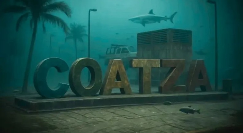 Impresionante video recrea Coatzacoalcos como ciudad sumergida