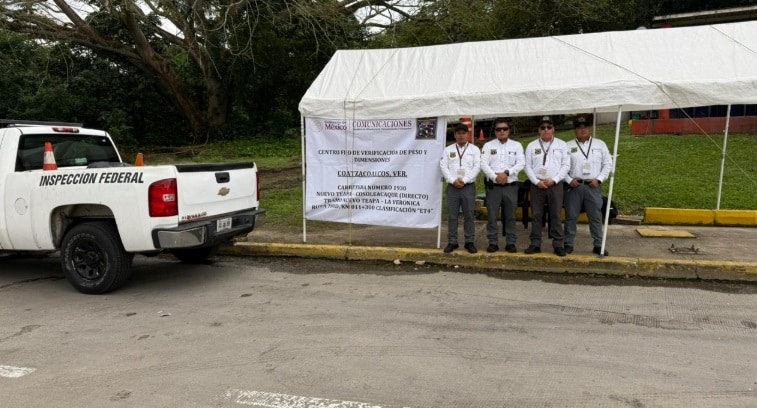 Inspecciones de peso y dimensiones en transporte de carga en Veracruz