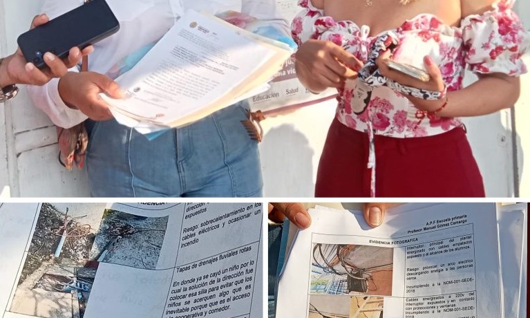 Madres de familia protestan contra directora en Coatzacoalcos