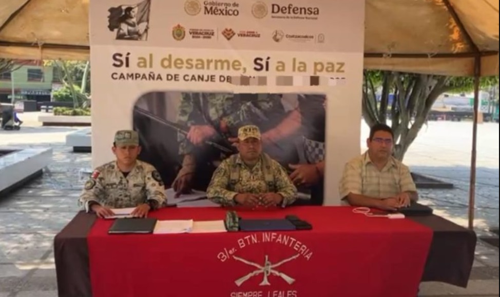 Más de 400 armas destruidas en Coatzacoalcos por la paz