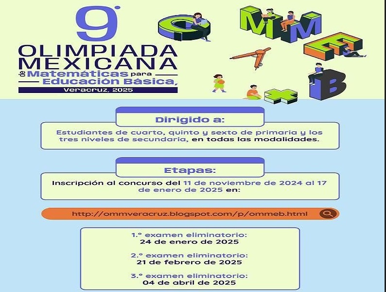 OlimpÃƒÂ­ada de MatemÃƒÂ¡ticas: Inscripciones para EducaciÃƒÂ³n BÃƒÂ¡sica Abiertas