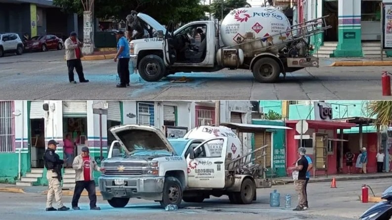 Pipa de gas en Coatzacoalcos evita explosiÃƒÂ³n en el centro