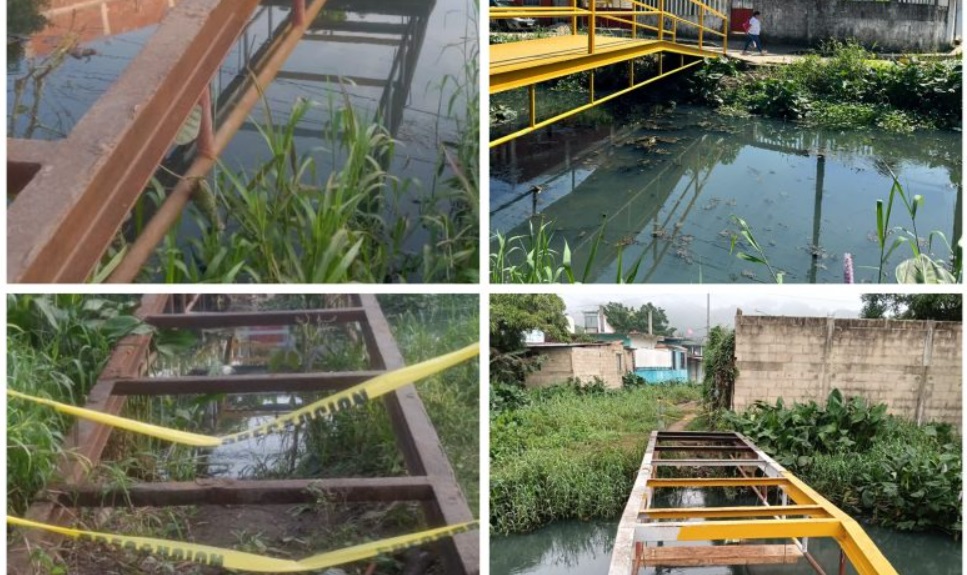 Vecinos de Coatzacoalcos exigen puente por inundaciones y cocodrilos