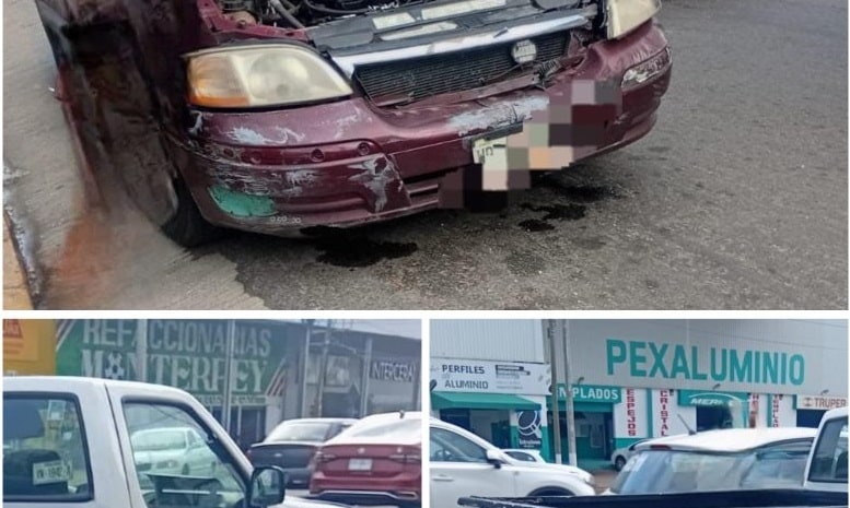 Video capta choque de dos camionetas en Avenida Universidad Coatzacoalcos