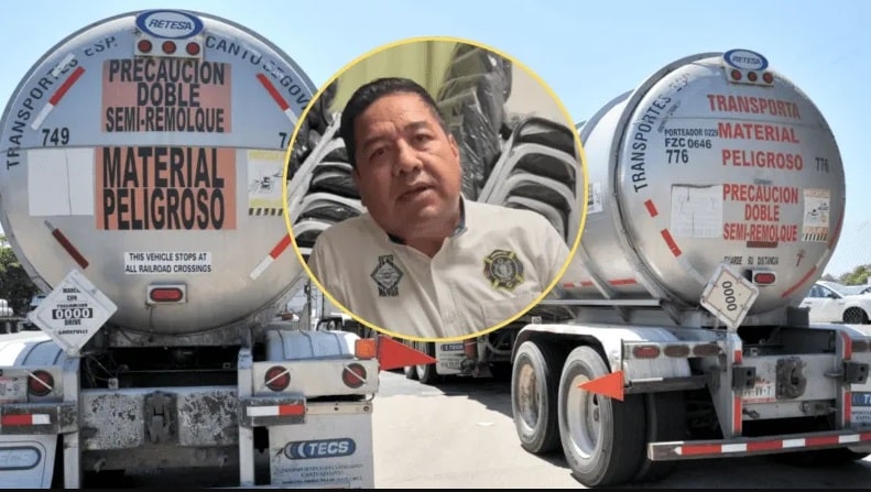 Vigilancia reforzada para transporte de materiales peligrosos en Coatzacoalcos